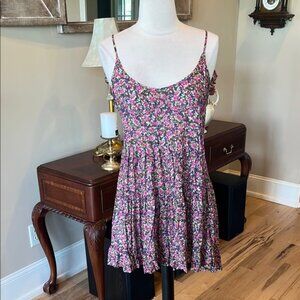 Floral Flirty Mini Dress Beach Summer